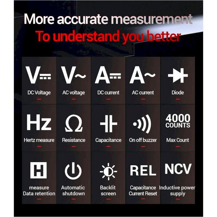 Струмовимірювальні кліщі AC/DC ANENG PN200