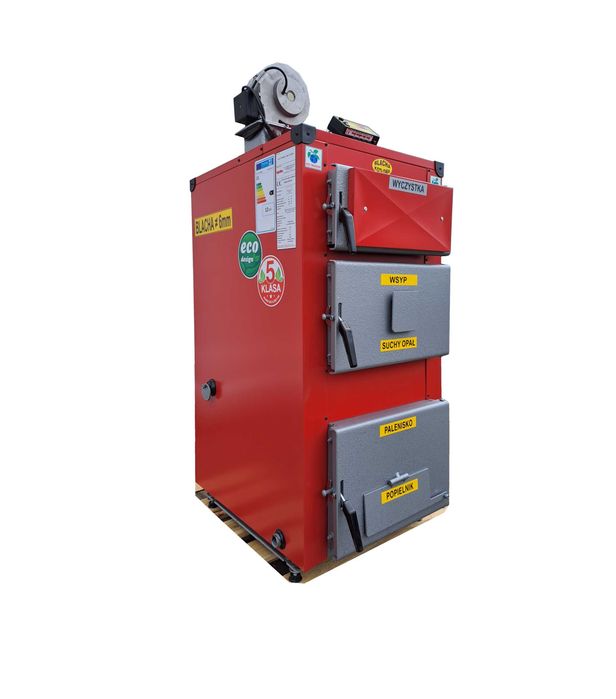 Piec Kocioł na Węgiel Drewno 12-35kw 5Klasa + Sterownik Dmuchawa RATY0