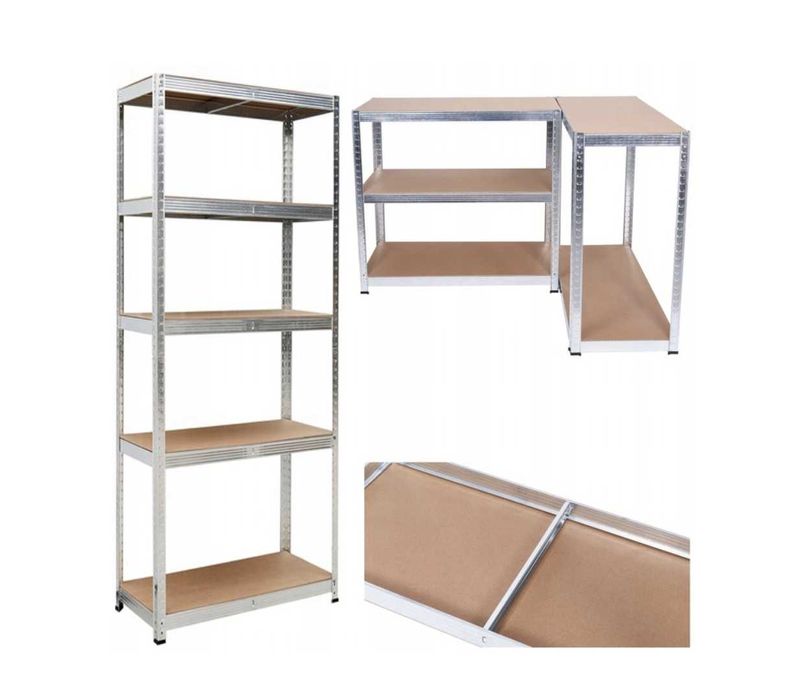 Складський металевий стелаж  5 полиць 150×75×30 навантаження 875 кг