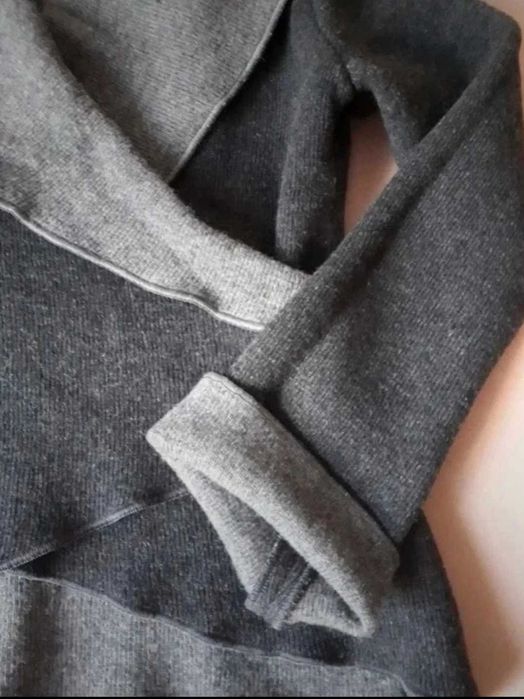 Wełniany Komplet Garsonka Aldona Sweter ze Spódnicą #wool, r.38/40