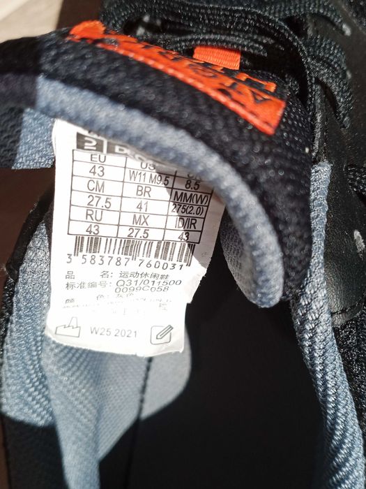 Tenis de Andebol H100 Cinzento Preto Laranja, tam 43