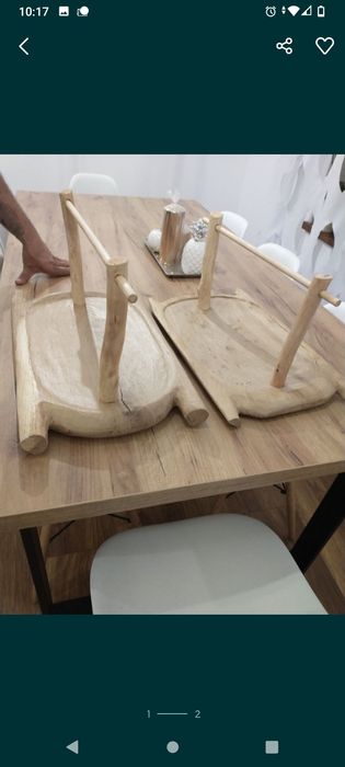 Stojaki na mięsa wędliny sery drewniane