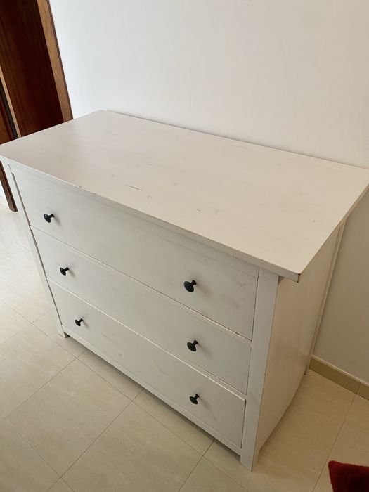 comoda c/3 gavetas, velatura branca 108x96 cm