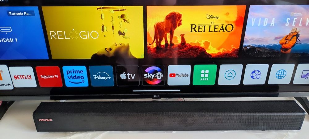 Sound Bar + Subwoofer de incríveis 120W AirAux