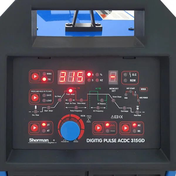 Spawarka TIG Sherman DIGITIG 315GD Pulse AC/DC 315A IGBT HF MMA VRD