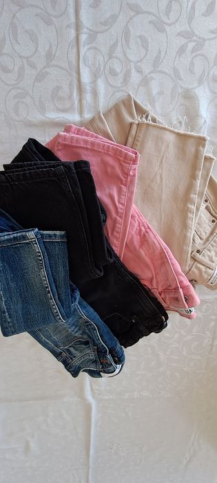 4 Calças ganga/várias cores