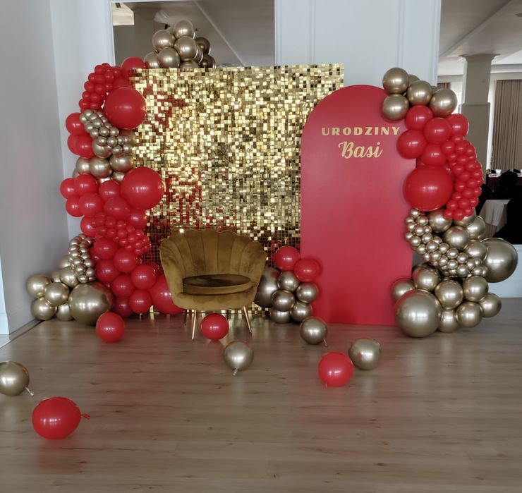 Ścianki balonowe, dekoracje z balonów, girlandy.