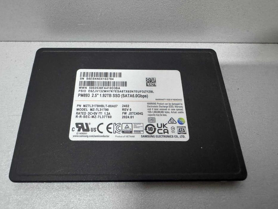 SSD накопичувач Samsung PM893 1.92TB (MZ7L31T9HBLT-00A07) Для серверів. Новий!