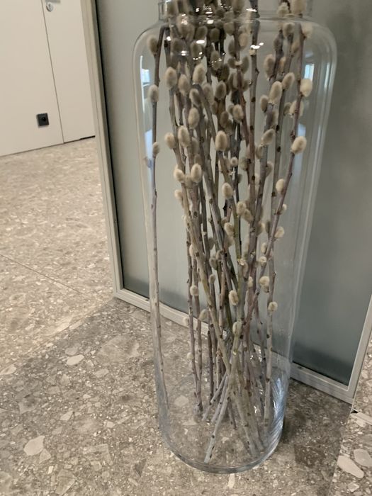 Duzy 70cm wazon przezroczysty szklany