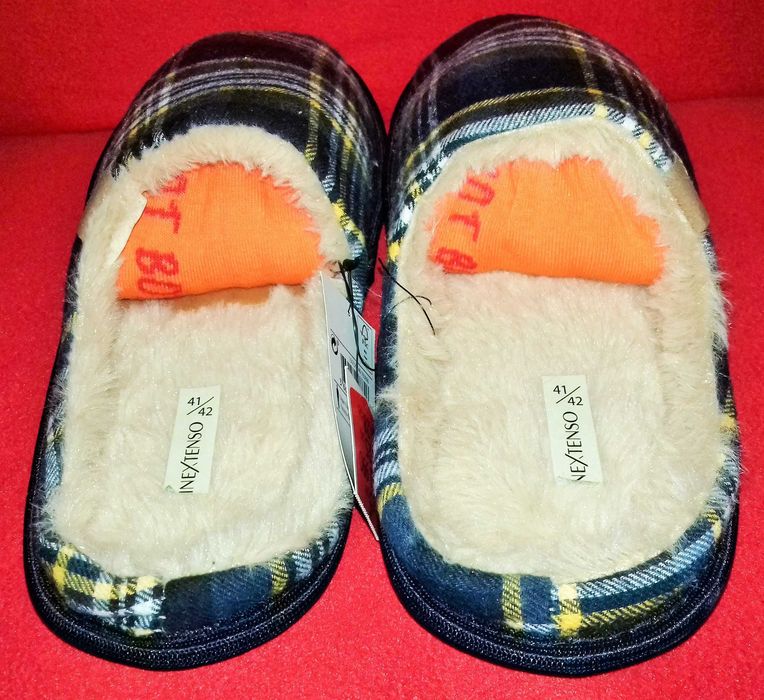 Bambosze męskie nowe ciepłe kapcie 41