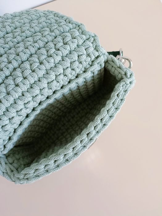 Torebka ze sznurka z paskiem regulowanym handmade