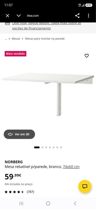 Mesa dobravel Ikea