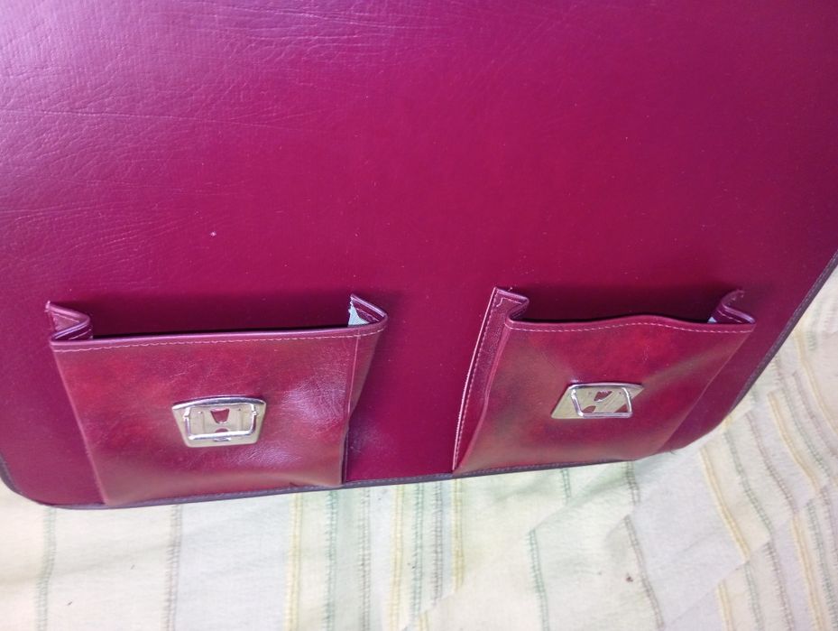 Pasta retro de pele sintética