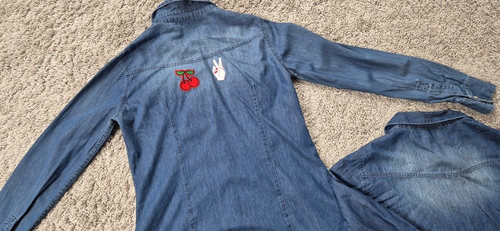 2 x Koszula dżinsowa jeansowa M 38