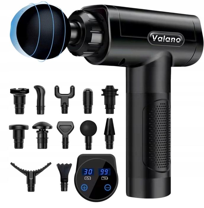 VALANO Masażer Pistolet do Masażu Mięśni 12 Końcówek