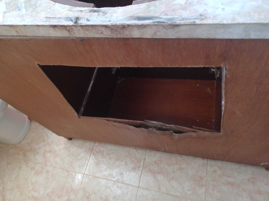 Móvel WC 120 cm + bancada em mármore