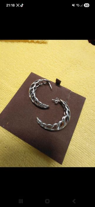 Kolczyki stara biżuteria srebro