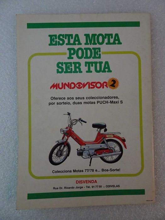 Caderneta de cromos vazia Disvenda - Mundovisor 2 O Mundo das Motas