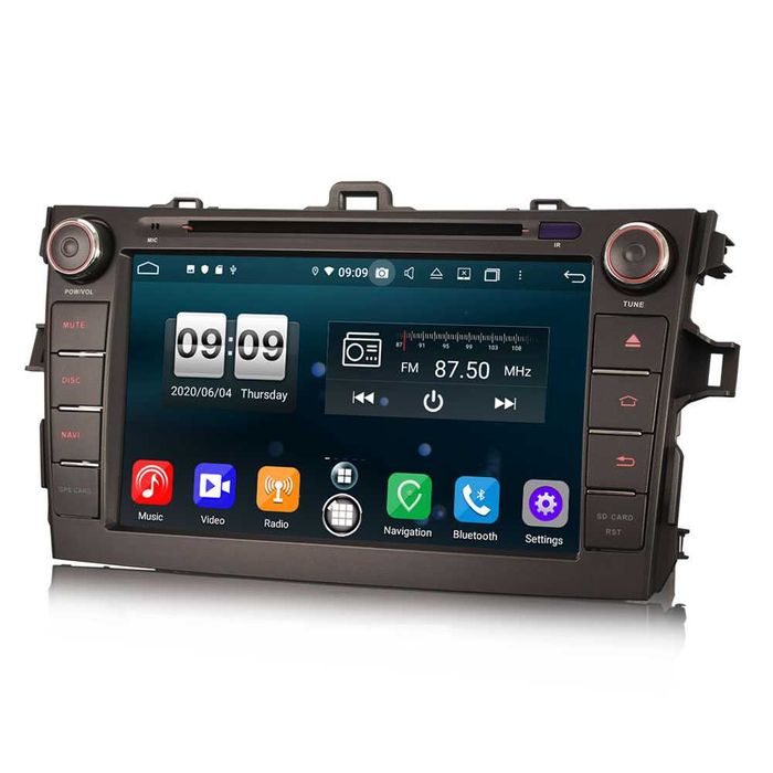 CarPlay Radio FM Android GPS WiFi 4G USB SD TOYOTA COROLLA E140 E150
