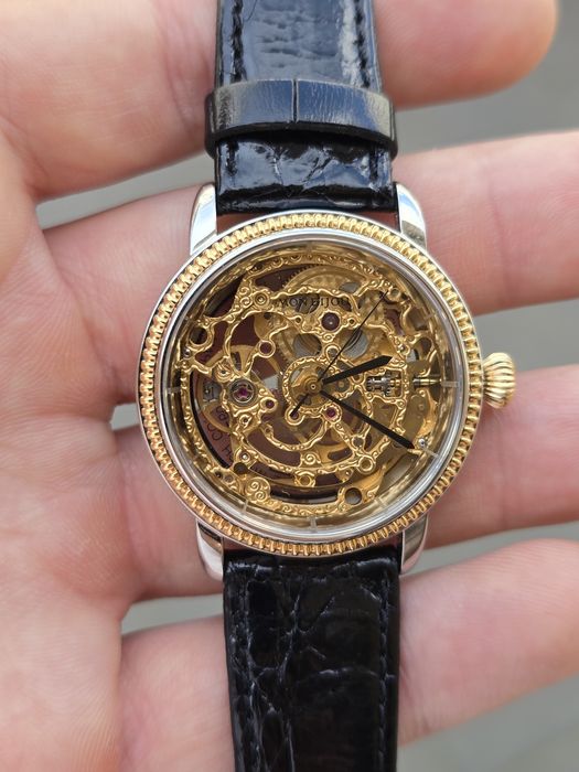 Zegarek mechaniczny Orient Mon Bijou Skeleton (1. Generacja) 1998 - set - MINT