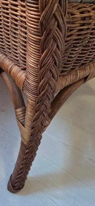 Cadeira em Vime Natural com Almofada