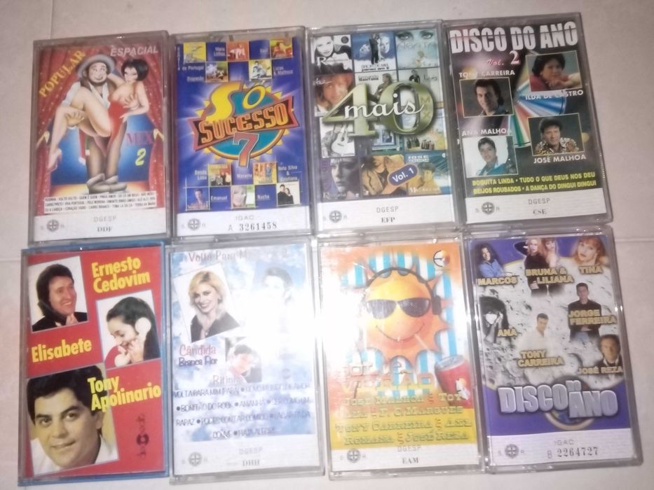 cassetes de musica Jose Malhoa, Luis Filipe Reis e outros