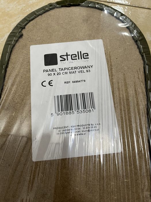 Panel dekoracyjny velvet Stelle NOWY khaki zielony