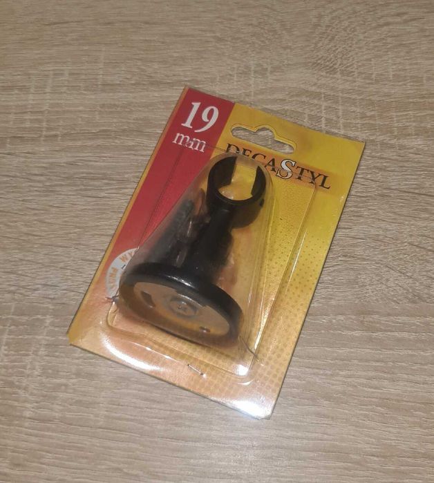 Wspornik pojedynczy sufitowy czarny mat Ø19 mm