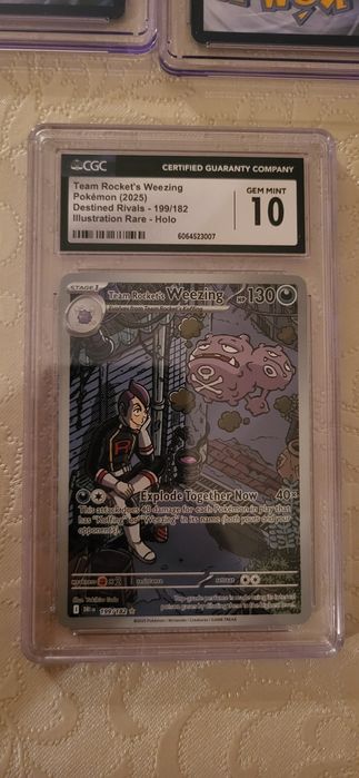 Graded slabs CGC 10 Destined Rivals Team Rocket's Illustration Rare