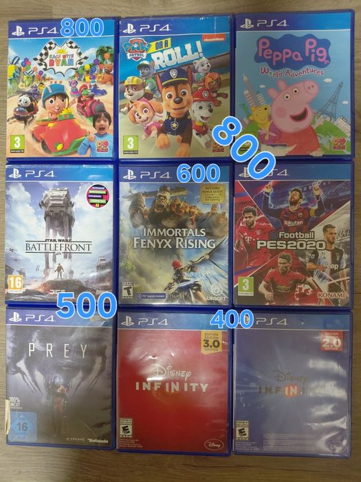 Ігри для PS4/5: PES 2020, Disney Infinity, Prey, Star Wars Battlefront