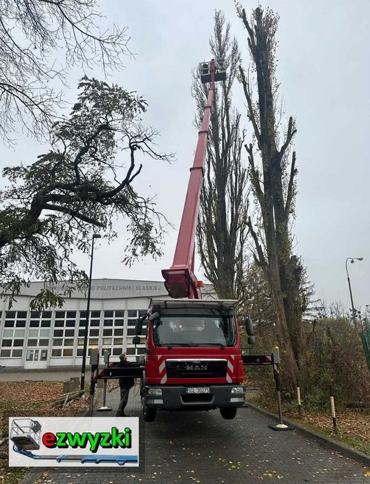 Zwyżka Podnośnik Koszowy od 6m do 44m Zwyżka Nożycowa Samojezdna 24h