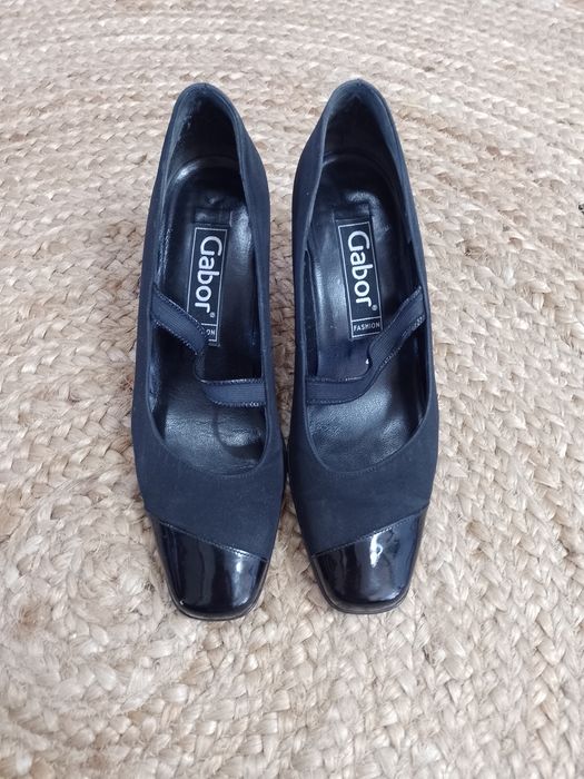 Czarne czółenka Gabor skóra naturalna 4 (ok. 23,5 cm) made in Austria