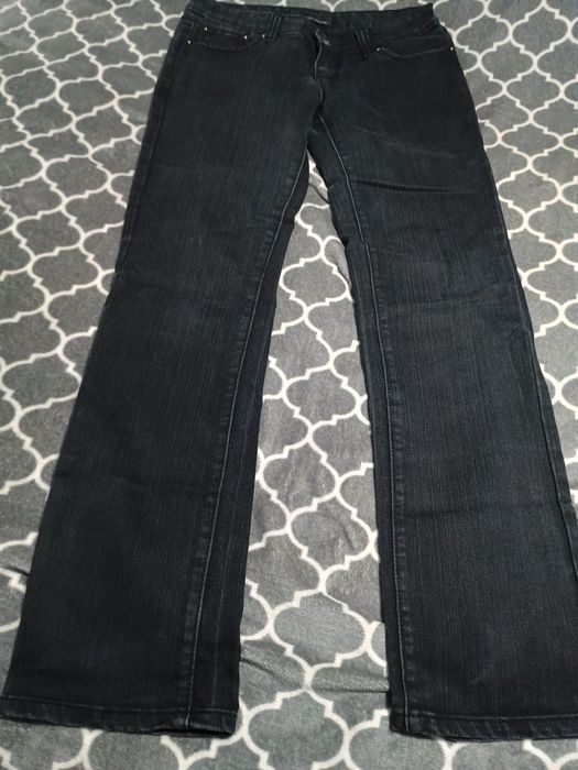 Spodnie damskie proste jeansy czarne r. M 38 28