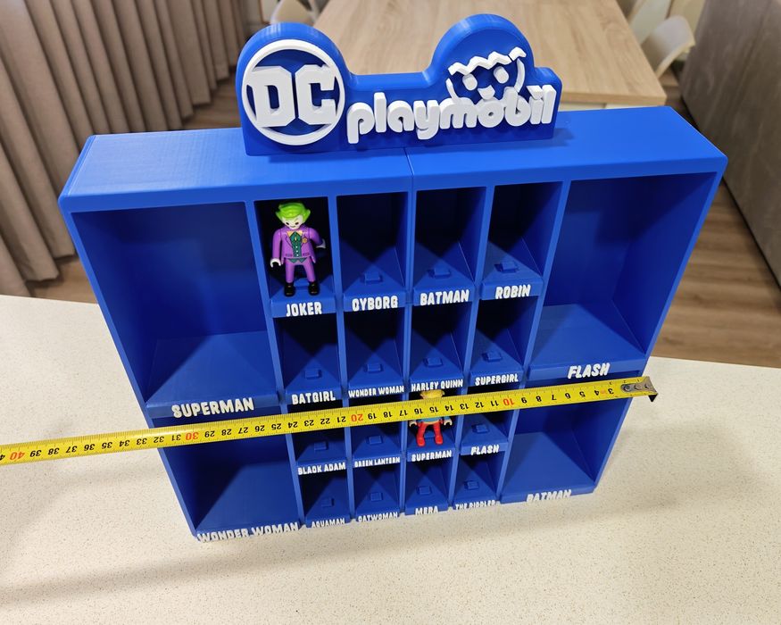 Expositor Playmobil DC Justice League Kinder Joy + Kinder Maxi