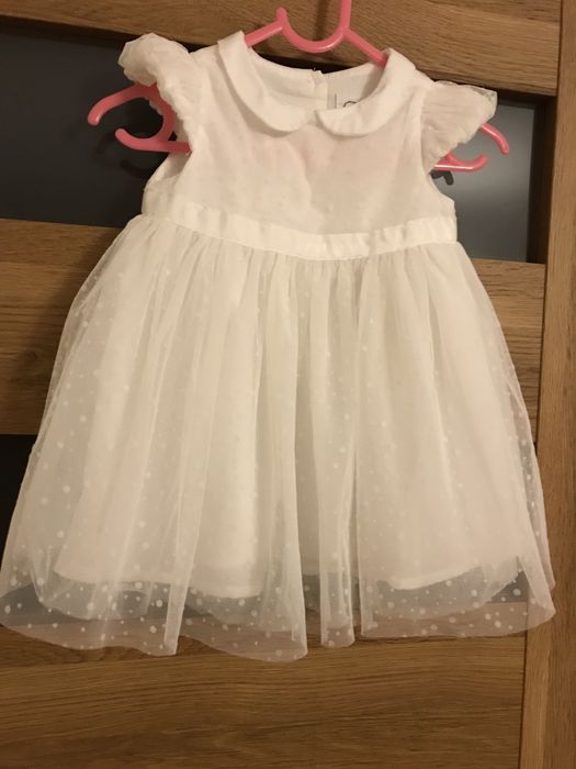 Sukienka do chrztu chrzest dla dziewczynki rozm 74