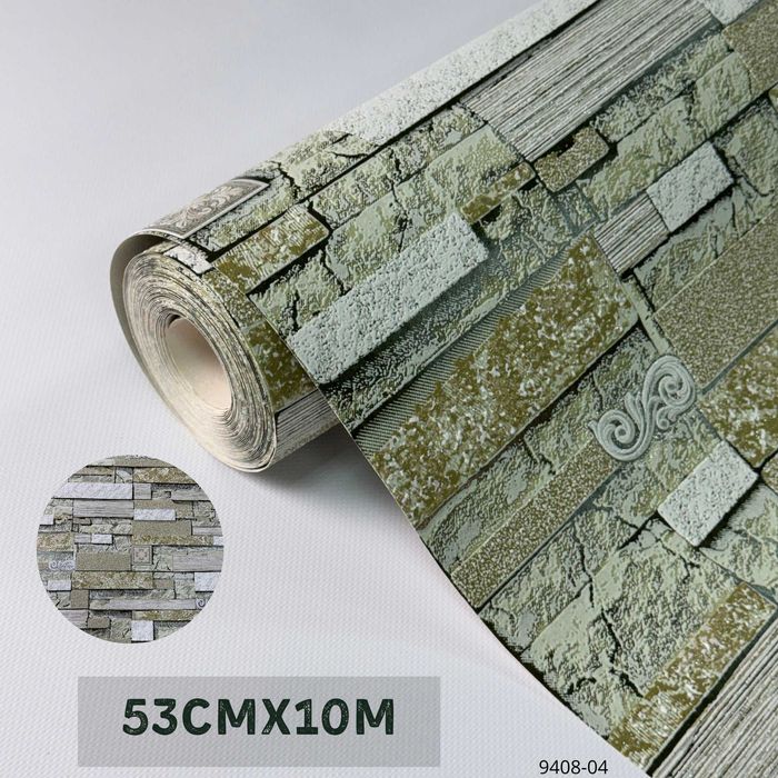 Шпалери півметрові слов'янськи вінілові на паперовій основі під камінь