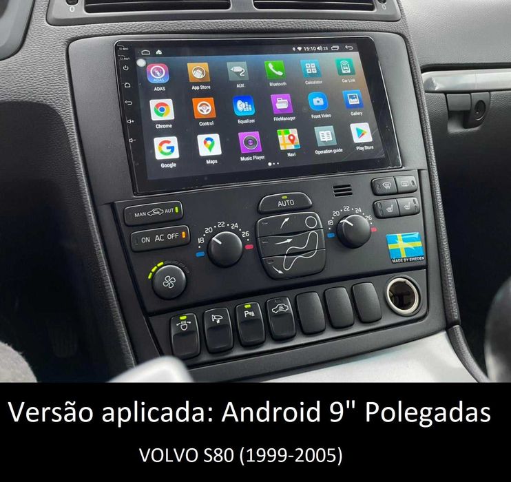 (NOVO) Rádio 2DIN 9" [4+32GB] • VOLVO S80 (1999 a 2011) • Android V70