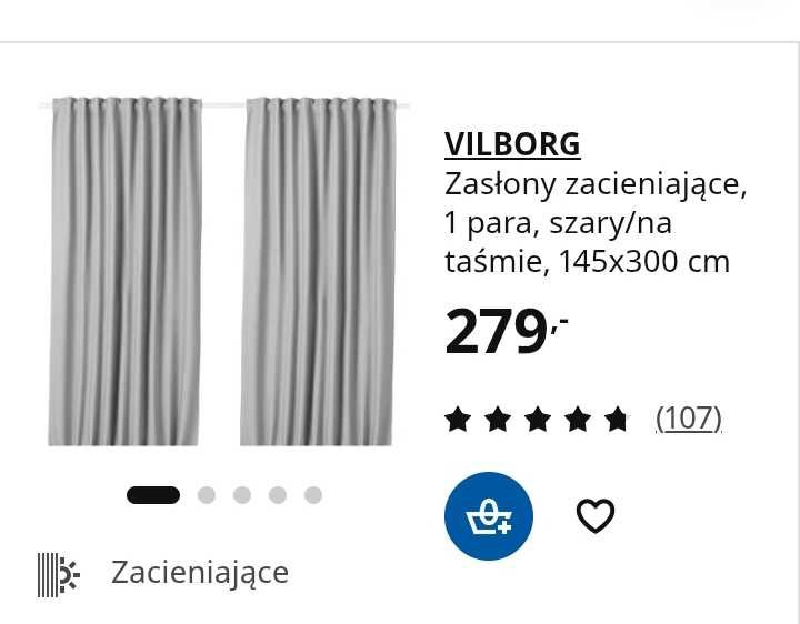 Szare zasłony NOWE, w oryginalnym opakowaniu producenta