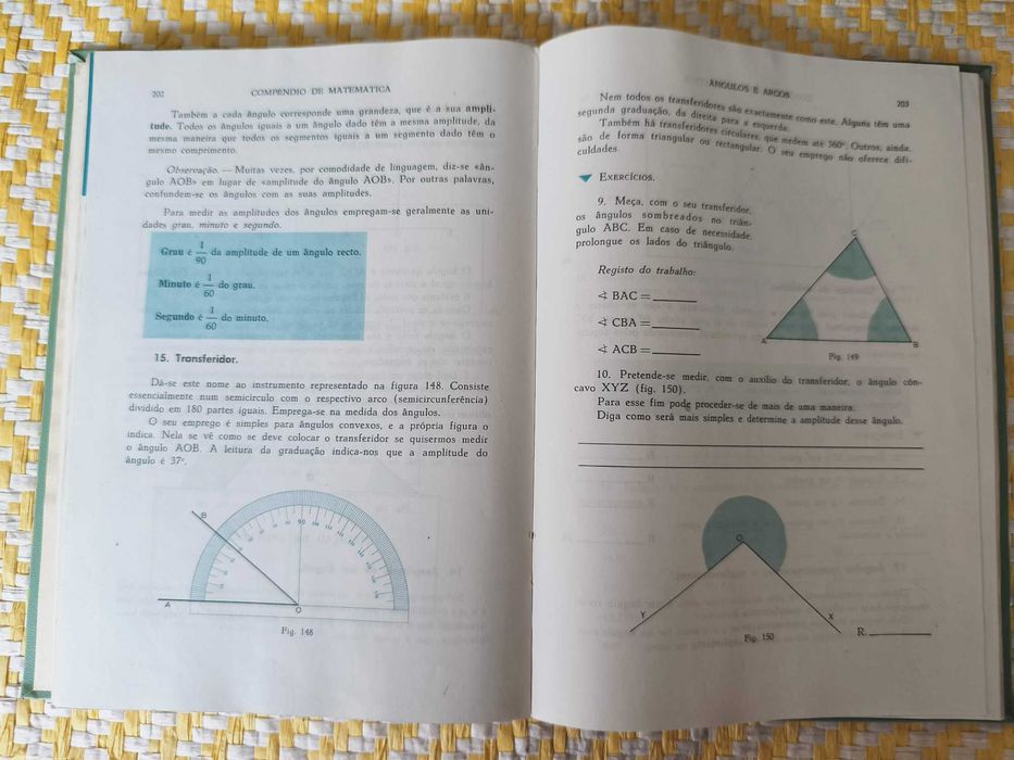 Compêndio de matemática – 1º Ano do Curso Liceal  -Á. Sequeira Ribeiro