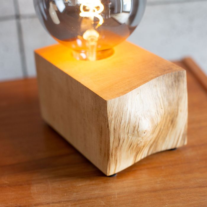 Unikalna lampka, ręcznie robiona, klon olejowany