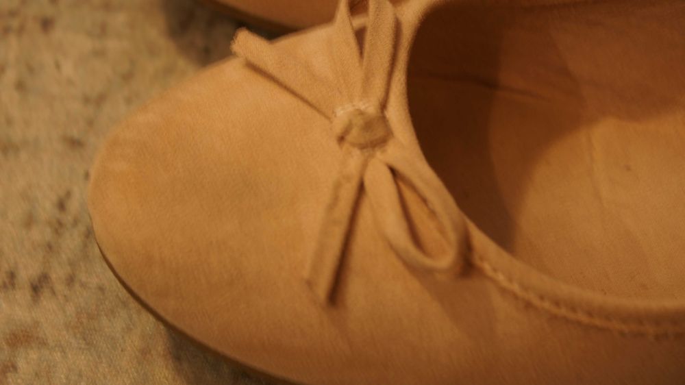 pudrowo różowe baleriny 38