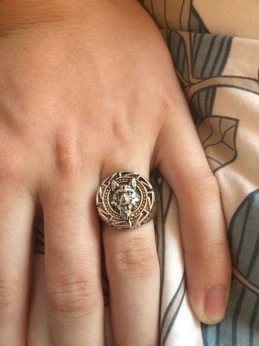 Aneis Viking lobo / Valknut Odin