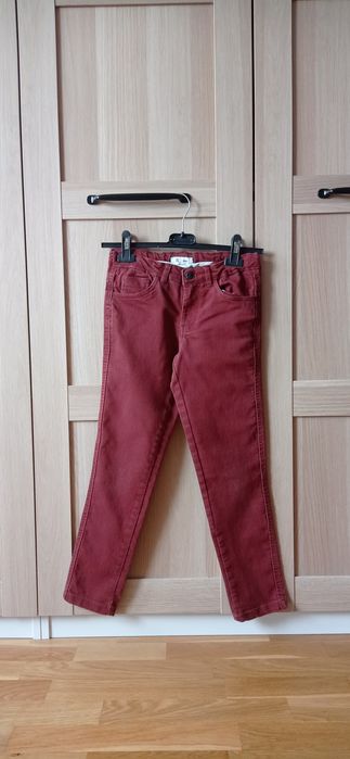 R Pop brązowe spodnie jeansowe r.140