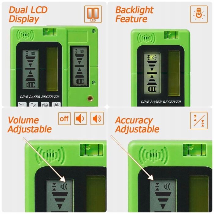 Laser krzyżowy Huepar LR-5RG 60 m