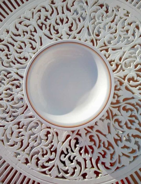 Conjunto 4 pratos brancos (1 de sopa + 3 de sobremesa/lanche) Delta