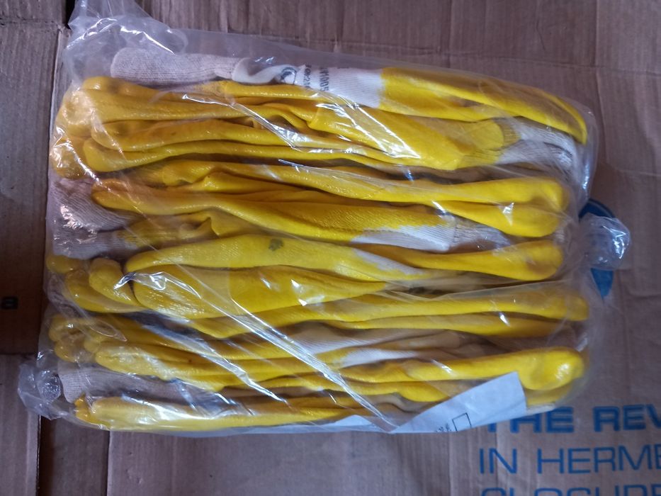 Rękawice robocze żółte r.xl paczka 12par