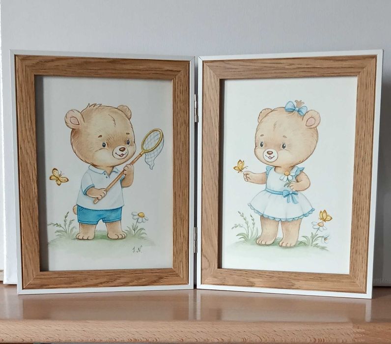 Картина акварельная "Алиса" 30х40см