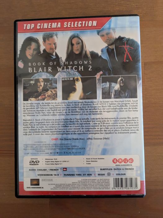 DVD " Blair Witch 2 - Book of Shadows " 2000  (Como Novo)