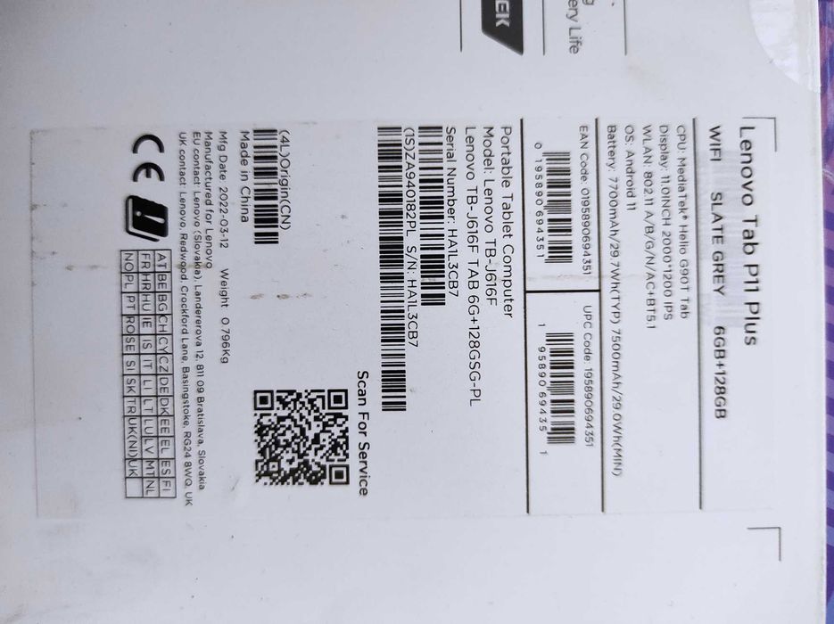 Tablet Lenovo Tab P11 Plus