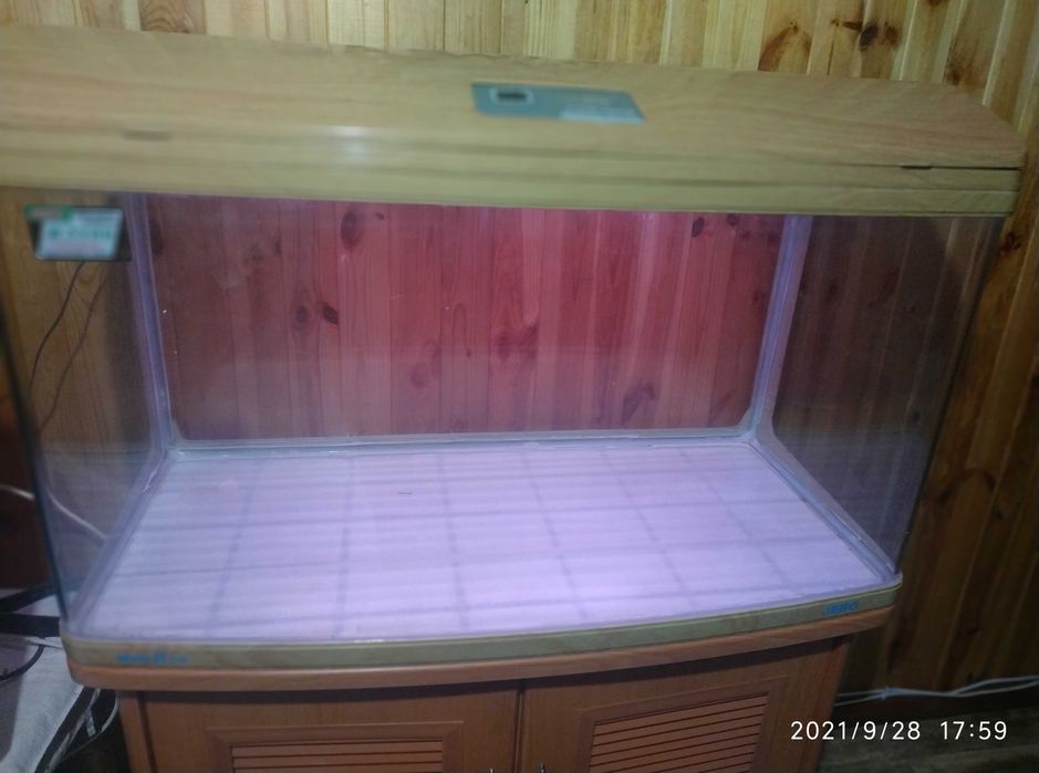 Акваріум JEBO R3100 - 250 л. 100*48*52 см з кришкою 62 см на тумбочці